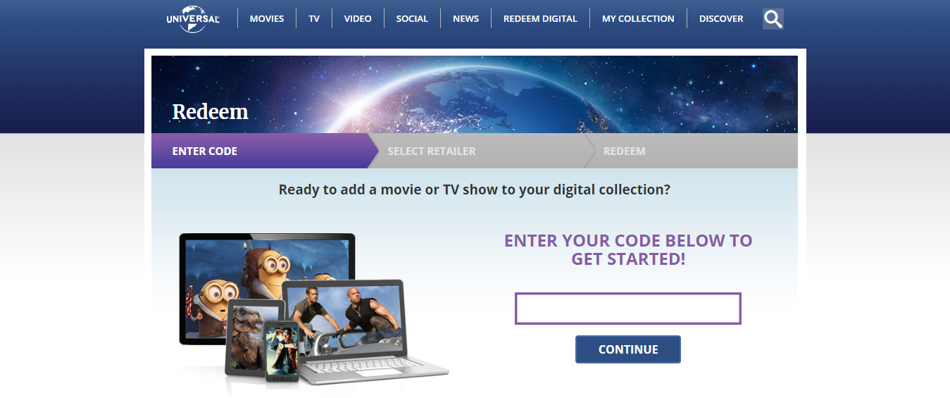 Redeem Digital for Movies and TV Shows