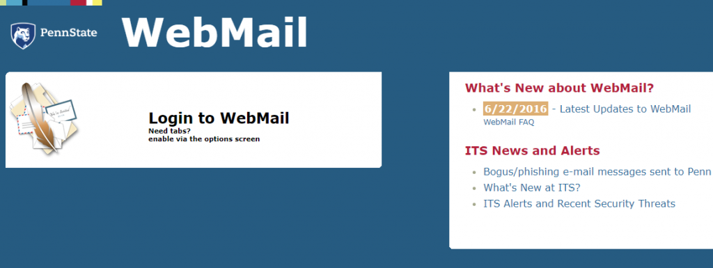 Penn State WebMail Logo