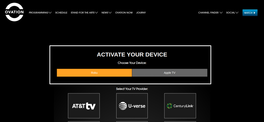 Activate Ovation TV Logo