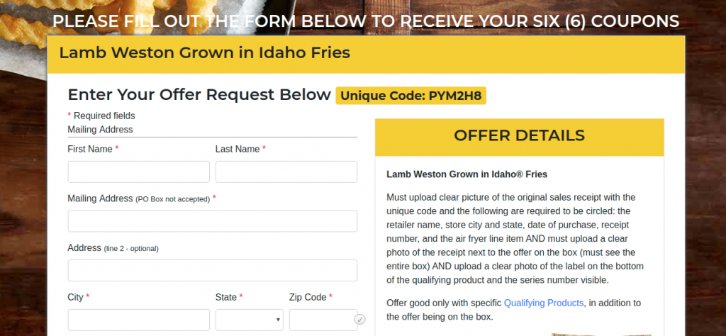 Lamb Weston Grown In Idaho Fries
