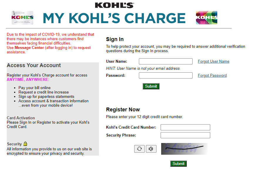 Manage Your Kohl's Credit Card