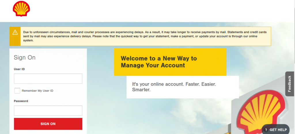 Shell Credit Card Login