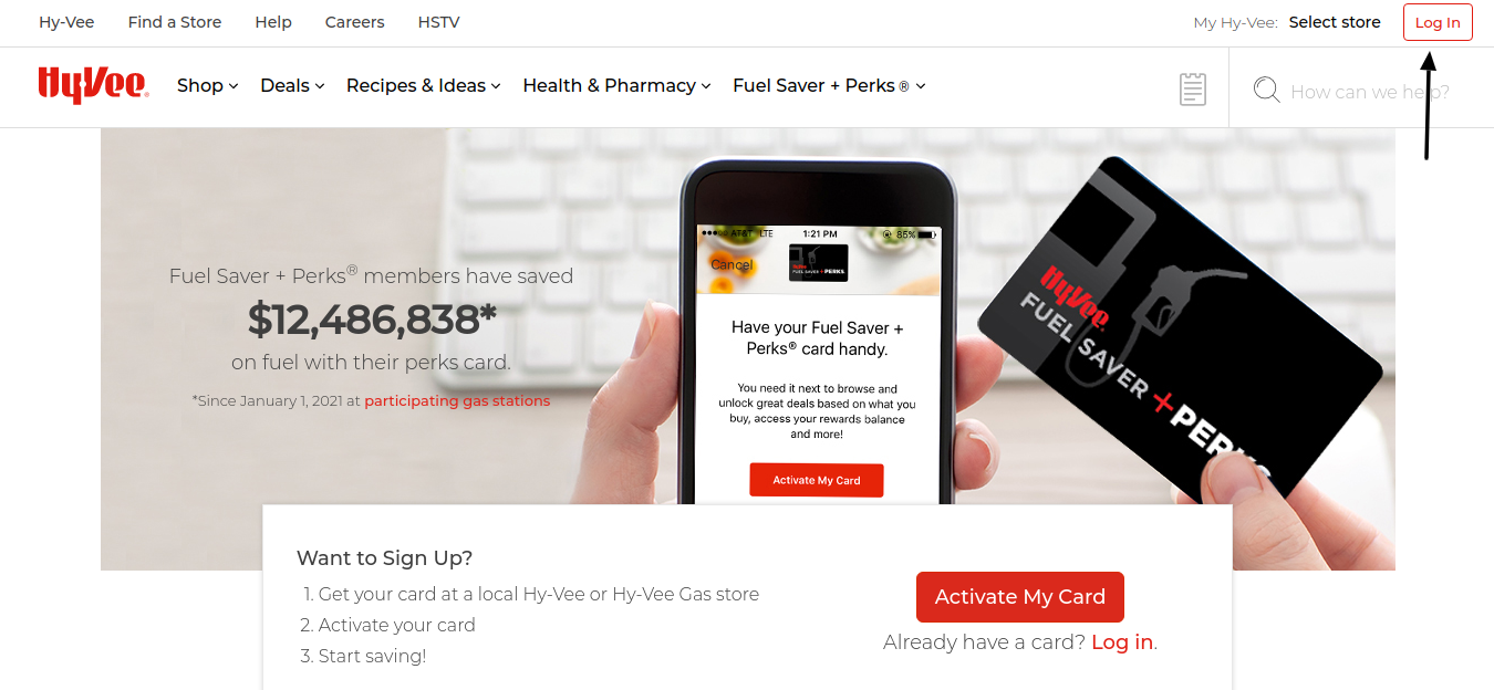 Hy Vee Fuel Saver Perks Login