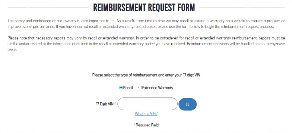 chrysler reimbursement