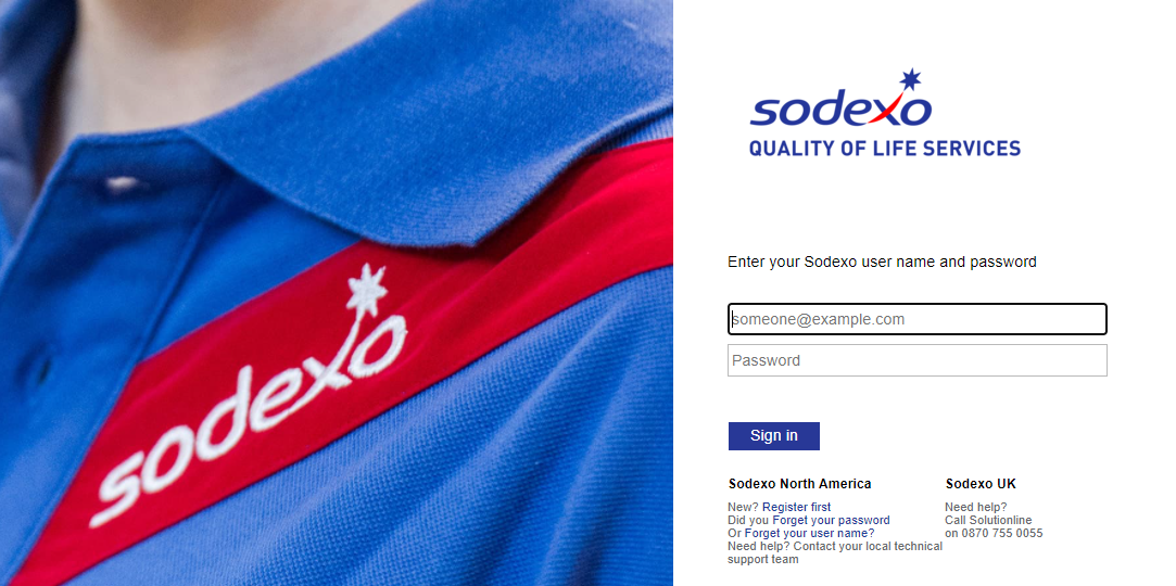 sodexo north american login