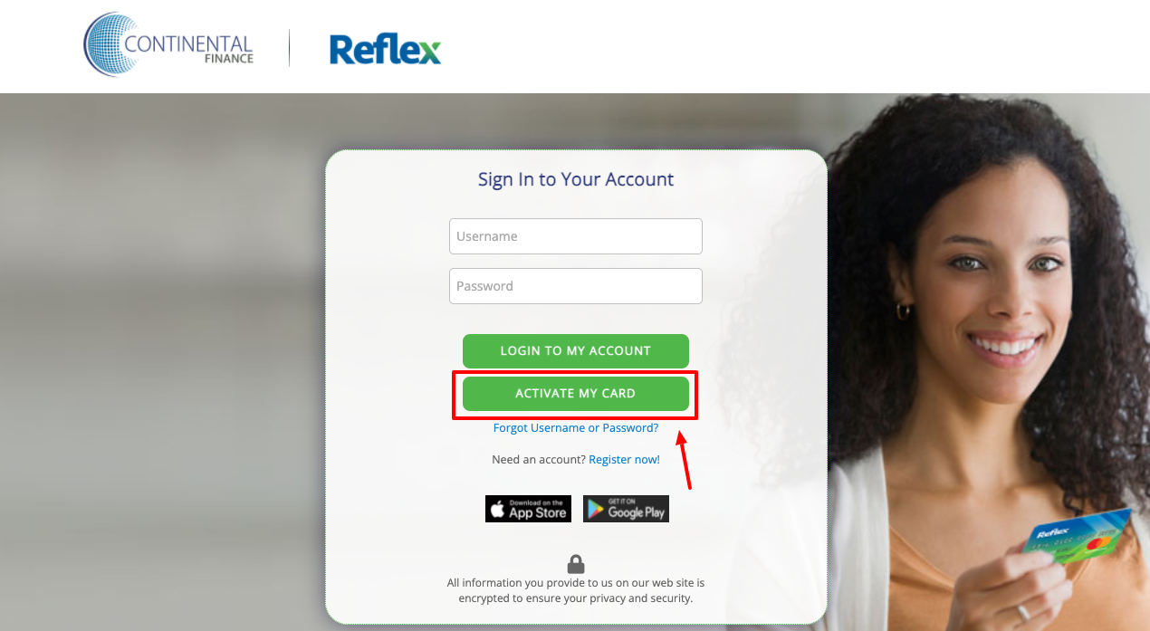 reflex credit card activate