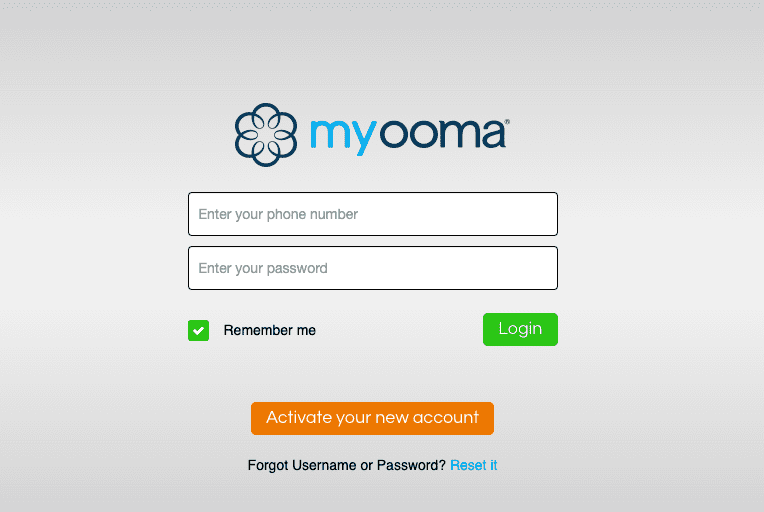 my ooma login