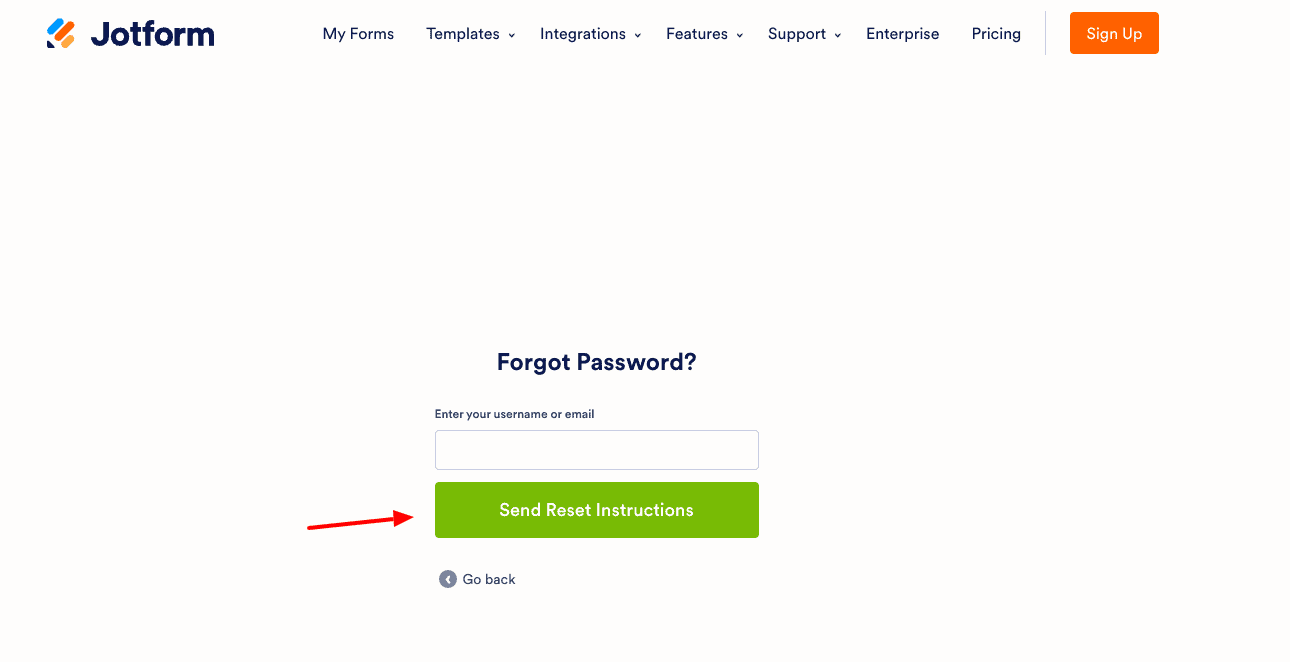jotform forgot password