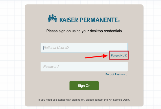 myhr kp forgot userid