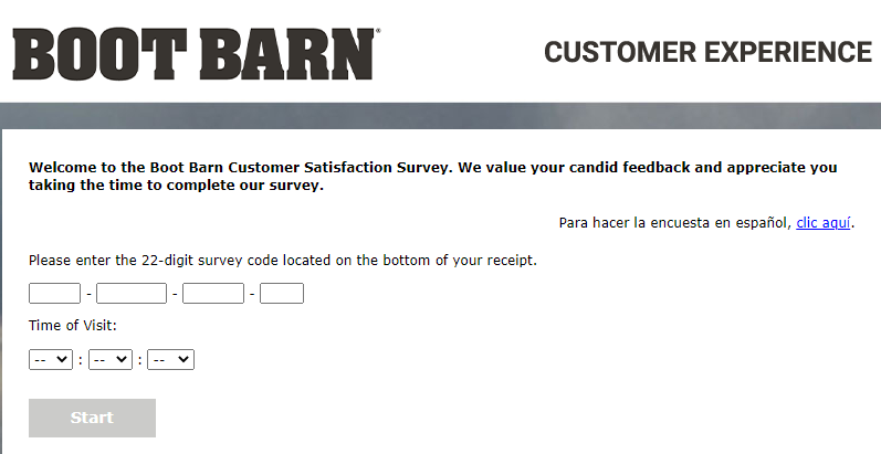 Boot Barn Survey Guide