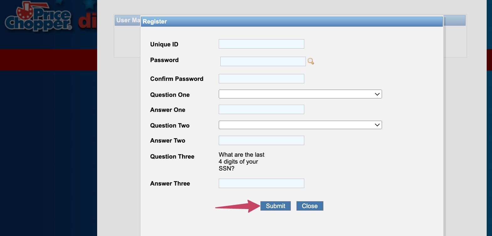 price chopper direct connect log in