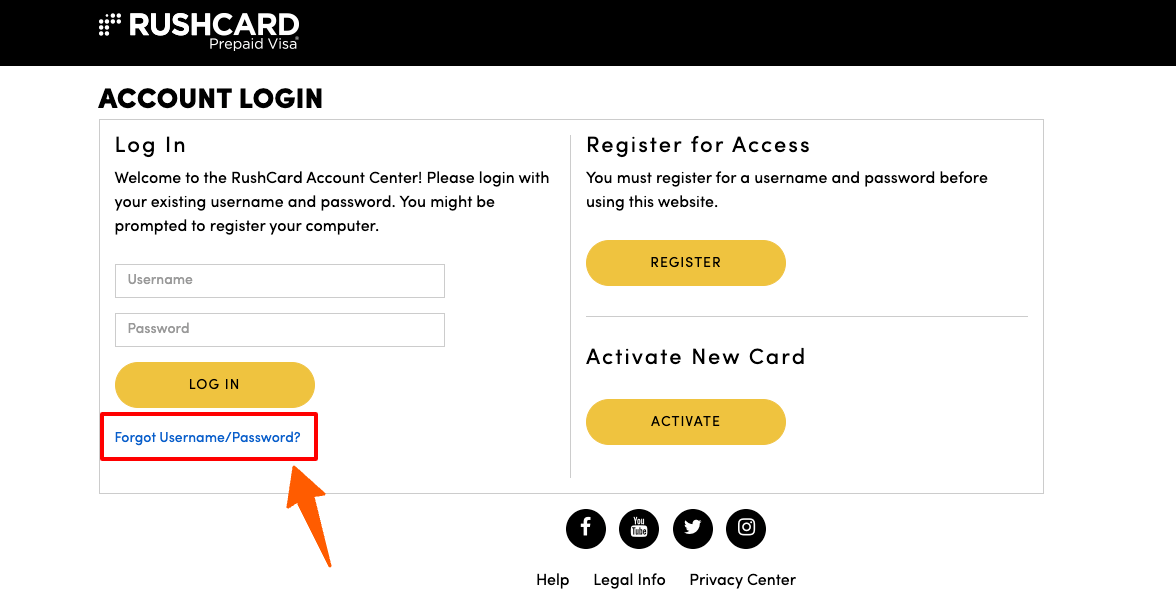 Rush Card Login At Account rushcard