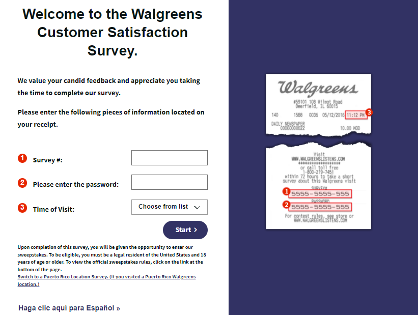 Walgreens listens Survey