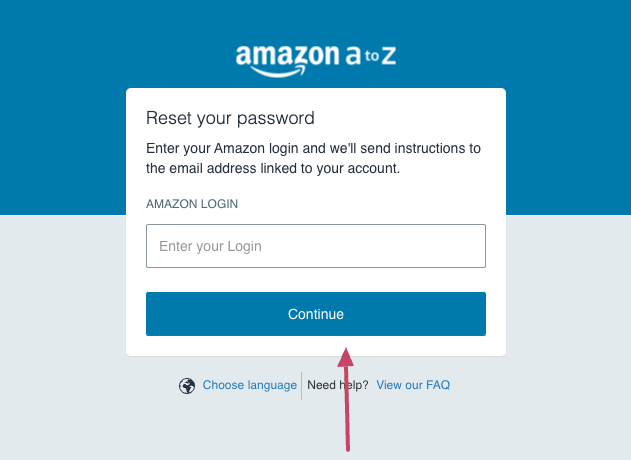 amazon hub forgot password