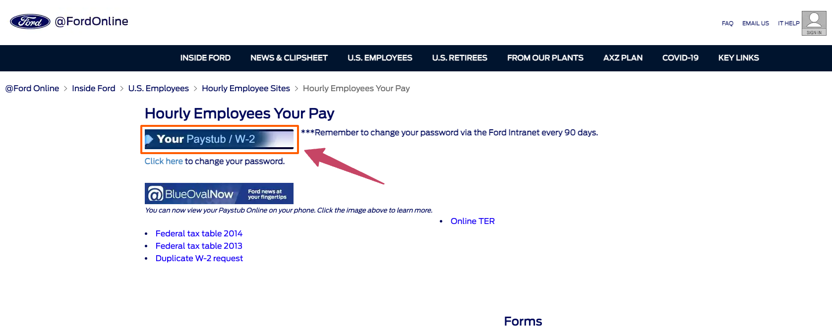 Ford Hourly Pay Stubs Online Puystub link