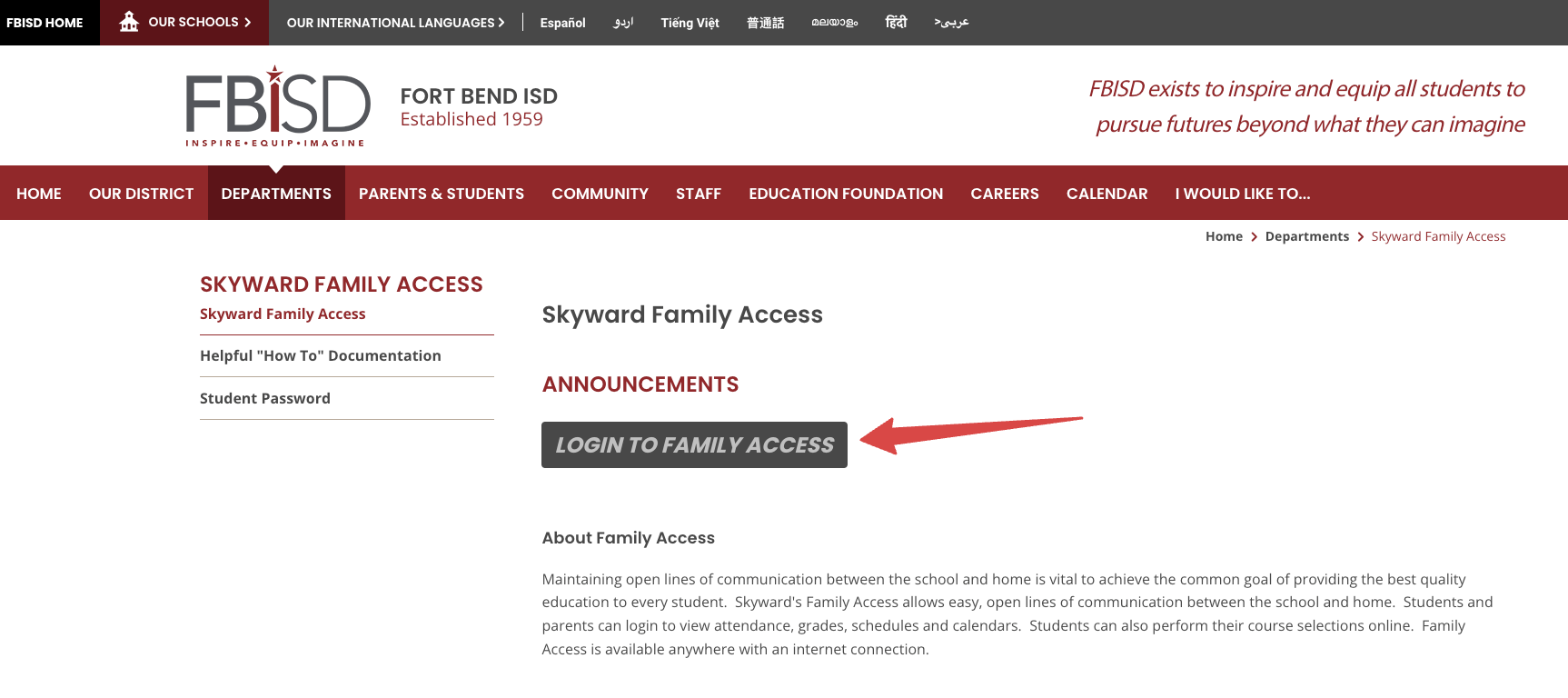 skyward family access