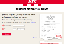 KFC Survey at www.mykfcexperience.com KFC survey