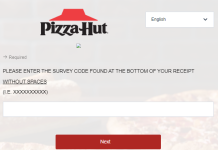 Pizza Hut Survey at www.tellpizzahut.com TellPizzaHut