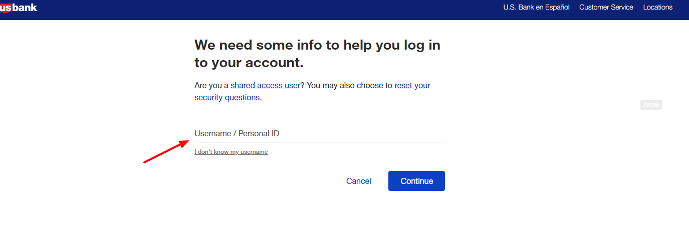 Forgot Password US Bank