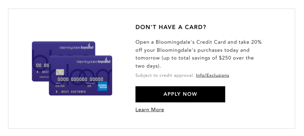 Bloomingdale’s Credit Card Login process