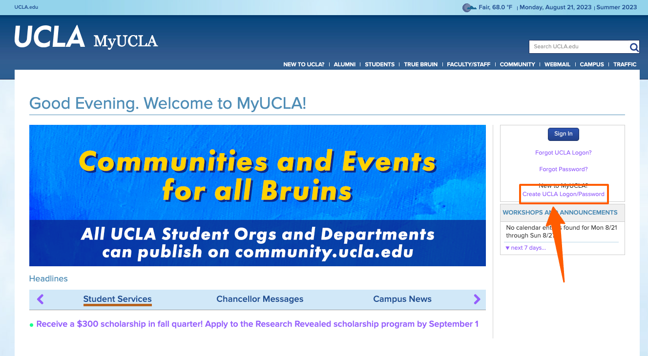 Register for MyUCLA Login Portal
